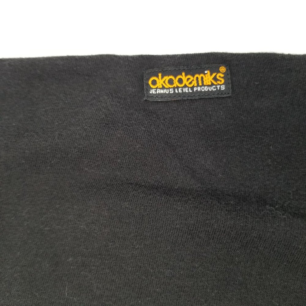 SOLD Vintage Akademiks Love Is Cheap Logo Men's Tee T-shirt Black 2XL - Picture 4 of 9